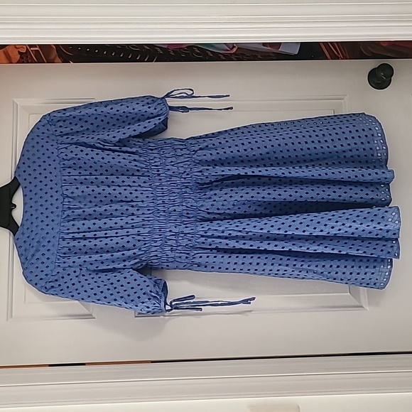 Just Taylor Blue Eyelet dress - Picture 3 of 6